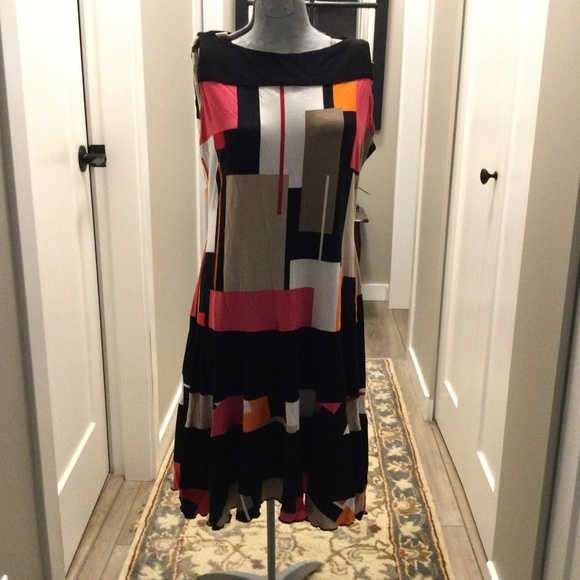 Joseph Ribkoff Colour Block Dress - Picture 4 of 8